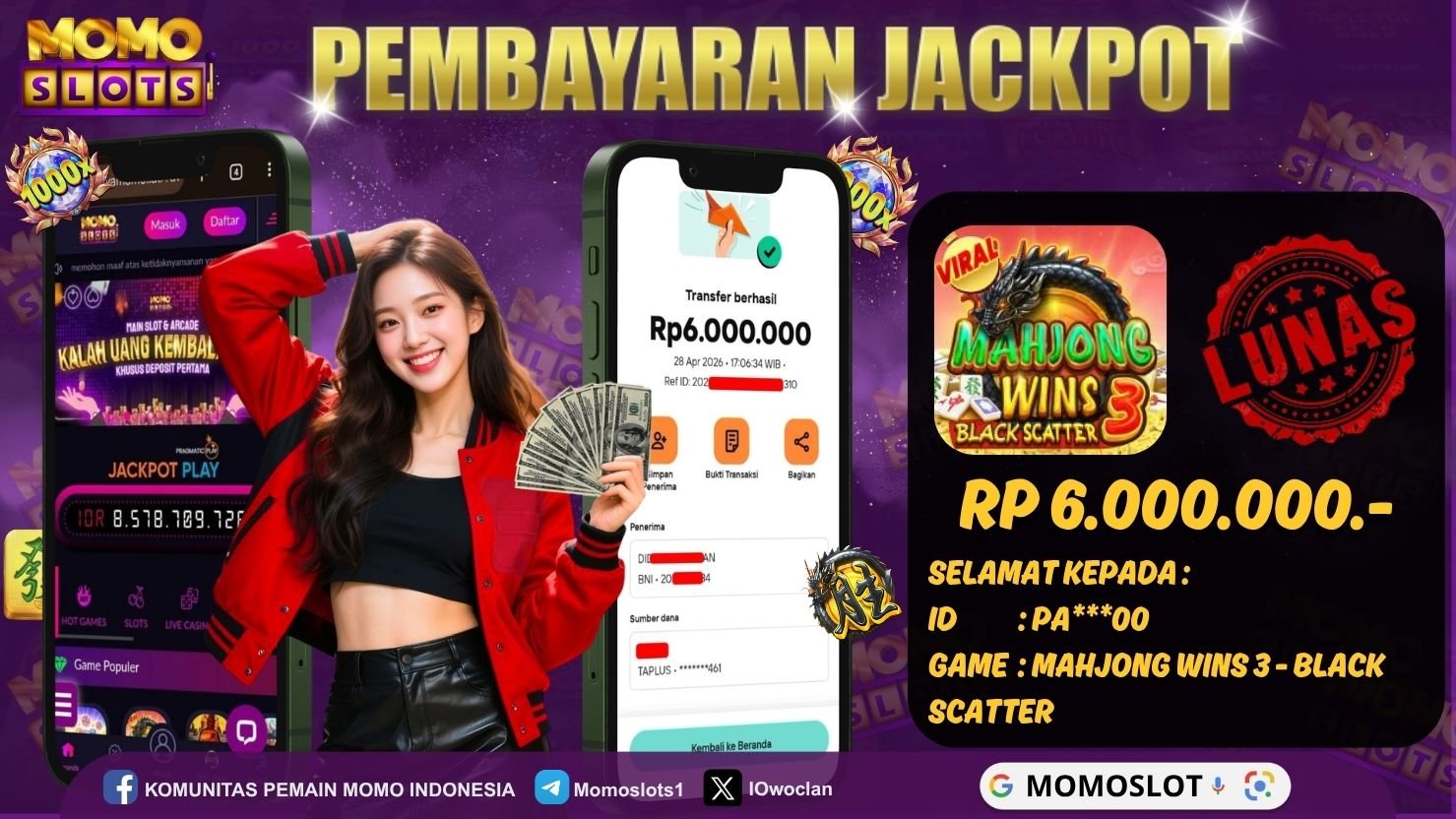 MOMOSLOTS JACKPOT SLOT MAHJONG WINS 3 - BLACK SCATTER